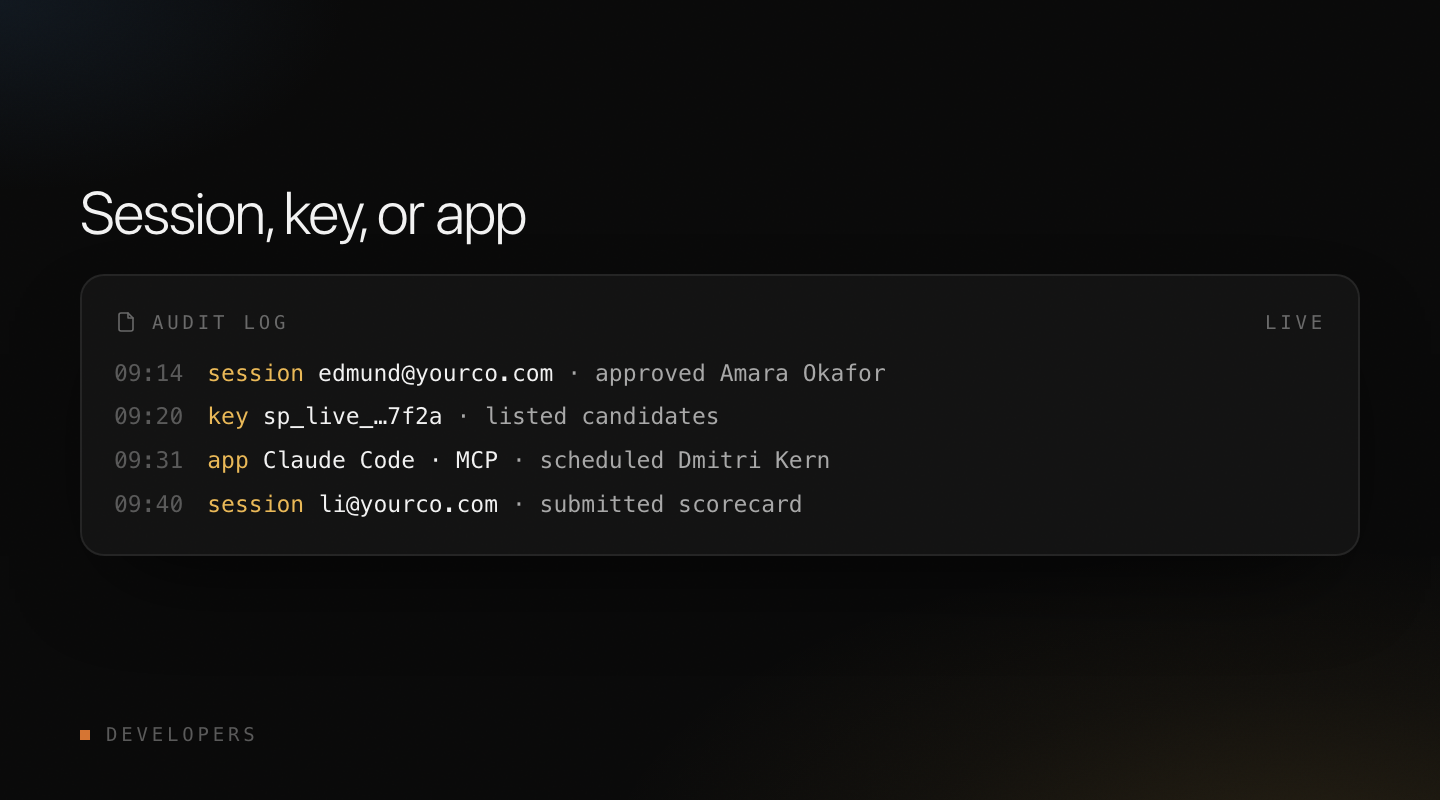 Session, key, or app