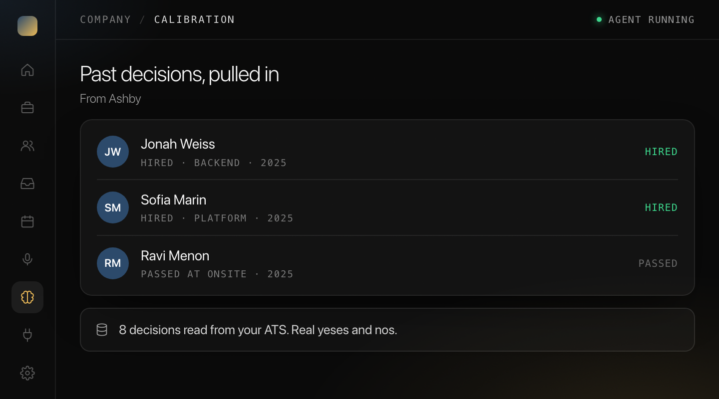 Past decisions, pulled in