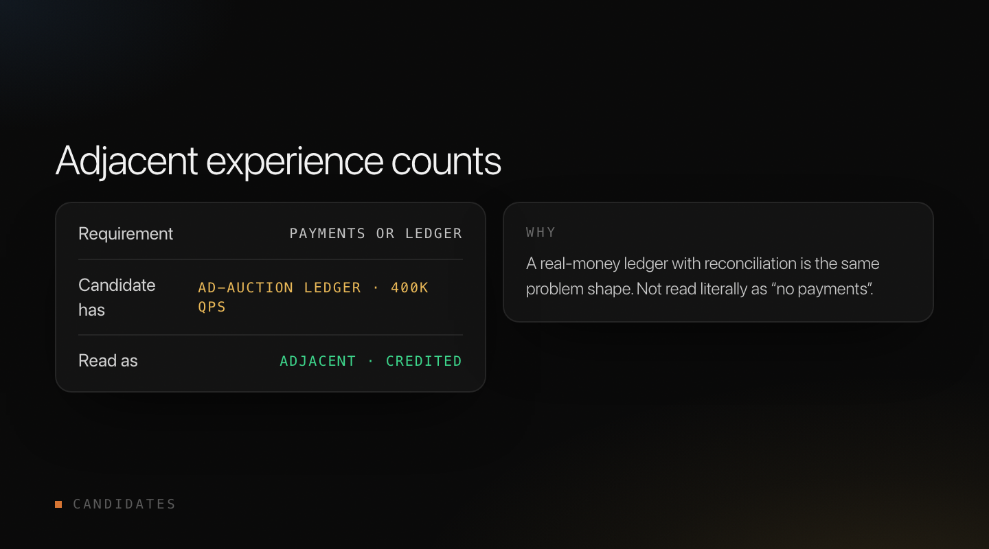 Adjacent experience counts