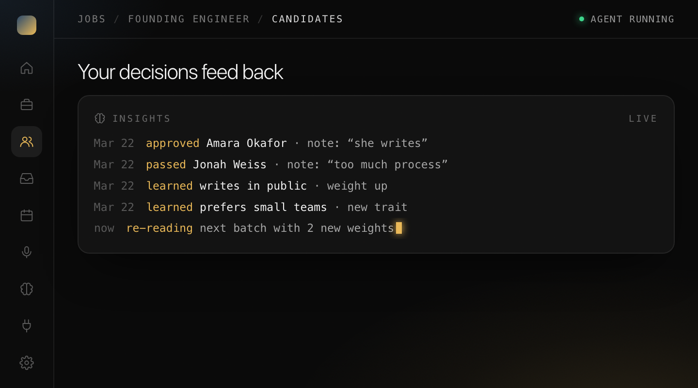Your decisions feed back