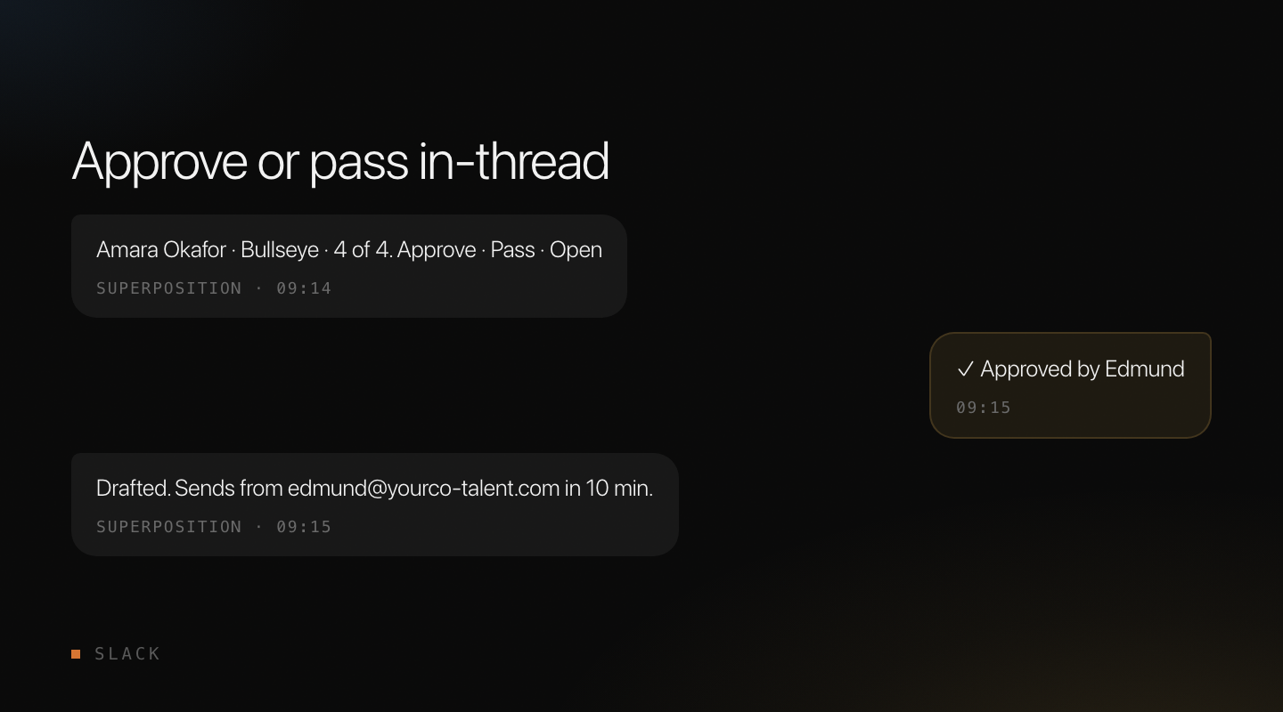 Approve or pass in-thread