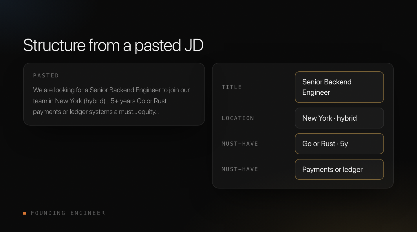 Structure from a pasted JD